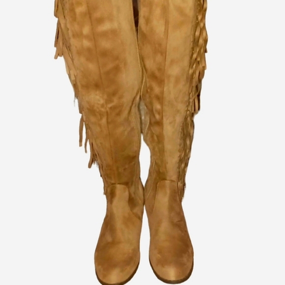 SOLD Lady Couture Fringe/Laced Boots Euro 39 Like New - Picture 3 of 5